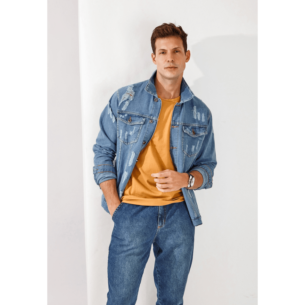 Jaqueta Jeans com Monogram Texturizado - Ready-to-Wear
